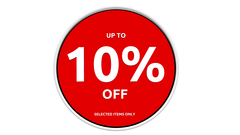 10% off discount sign