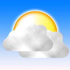 Cloudy day sun weather symbol