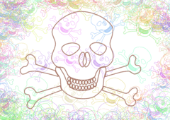 Colourful Skull Background Pattern
