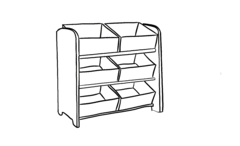 Storage Bin Furniture Outline