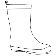 Rain boot outline