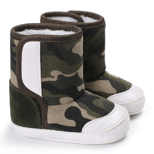Winter camouflage boots for baby (blue/pink/white/black)