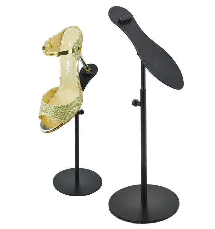 5pcs Black Metal Shoe Display Stand in Stainless Steel