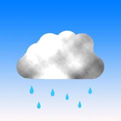 Rainy cloud light rain weather symbol