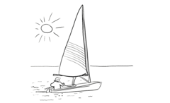 Sailing Boat Outline