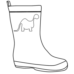 Dinosaur Wellies Outline