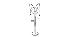 Butterfly Coat Stand outline