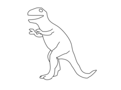 T-Rex Dinosaur Outline (Tyrannosaurus rex)