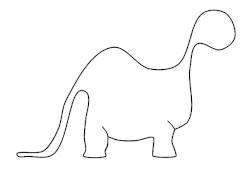 Brachiosaurus Dinosaur Outline
