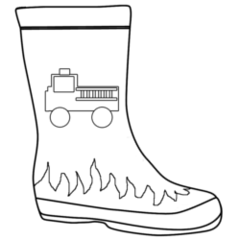 Fire Engine Wellington Boot - Fun Activity