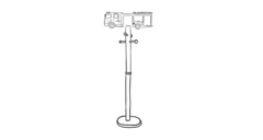 Fire engine coat stand outline
