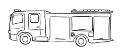 Fire engine outline