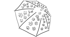 Flower Pattern Umbrella