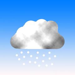 Hail cloud weather symbol