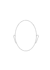 No hair bald head for drawing hair designs outline
