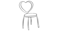 Heart Chair Outline