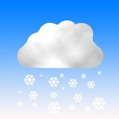 Heavy snow weather symbol