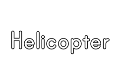 Helicopter Word Outline