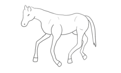 Walking Horse Outline
