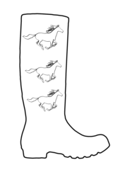 Horse Wellington Boot Outline
