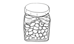 Jellybeans in a Jar Outline