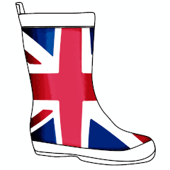 Kids Wellington Boots UK Flag Design (image download)