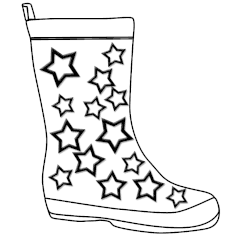 Star Wellies Outline