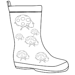 Ladybird Wellington Boot Outline