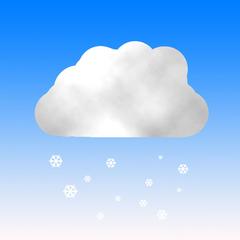 Light snow weather symbol