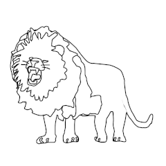 Lion outline