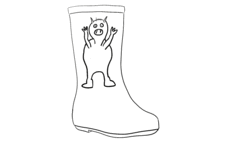 Monster Wellington Boot Outline