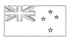 New Zealand Flag outline