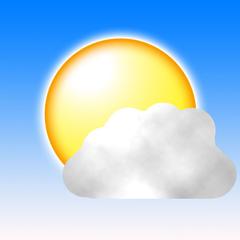 Partly cloudy sun sky cloud weather symbol