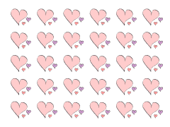 30 Pink Heart Pattern