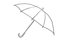 Umbrella Outline (resting on ground)