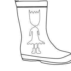 Princess Boot Outline