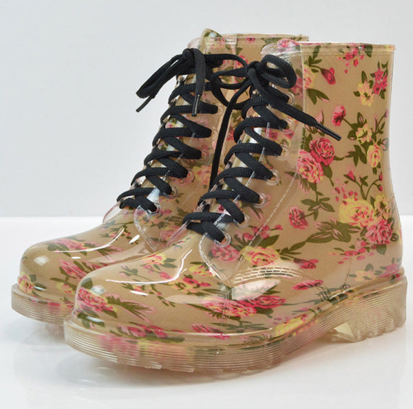 Floral/Leopard Rain boots