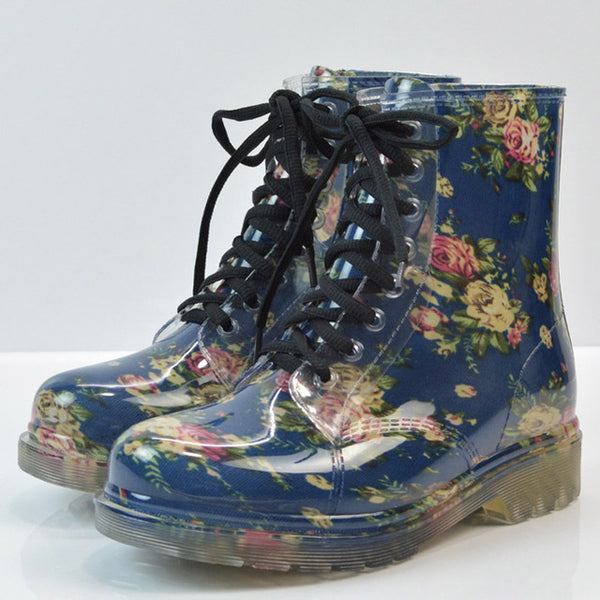 Floral/Leopard Rain boots