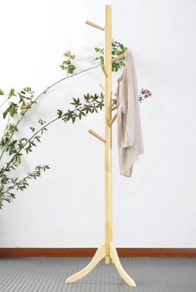 Oak coat stand with 8 hooks