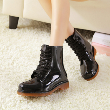 Charming 5 Styles Solid Rain Boots For Women Fashion Europe American Style Water Shoes Overshoes Rainboots Plus Size 40 Botas