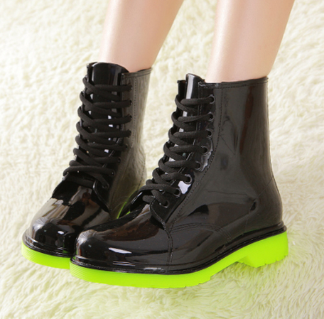 Charming 5 Styles Solid Rain Boots For Women Fashion Europe American Style Water Shoes Overshoes Rainboots Plus Size 40 Botas