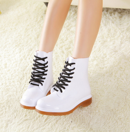 Charming 5 Styles Solid Rain Boots For Women Fashion Europe American Style Water Shoes Overshoes Rainboots Plus Size 40 Botas