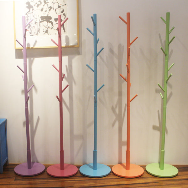 9 hook multi-color tree-style coat stand