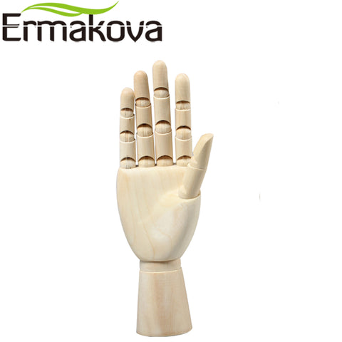 ERMAKOVA 10 Inches Tall Wooden Hand Drawing Sketch Mannequin Model Wooden Mannequin Hand Movable Limbs Human Artist Model