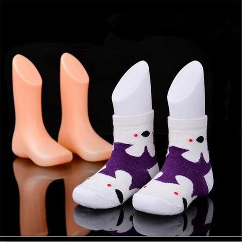 Children Foot Display Mold Socks Shoes Mannequin Modeling Feet Short Stocking For Home DIY Supplies Accessories