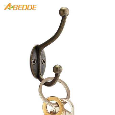 ABEDOE 5 pcs/set Vintage Bronze Wall Hook Coat Bag Hat Hanger Robe Hooks Wall Hanging Hooks Home Kitchen Wall Door Holder Hooks