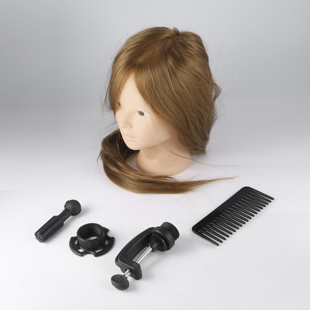 26 inch Brown Training Mannequin Head Hairdressers Dummy Hairstyles Long Hair Dolls Heads Mannequin Head For Practice Hot Sale