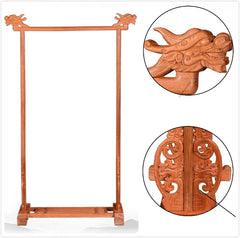 Carved Clothes Stand in Redwood