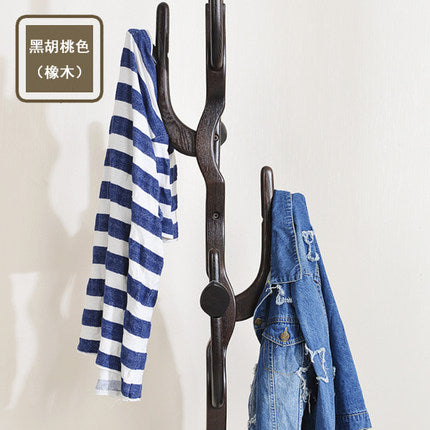 Solid Wood Modern Clothes Free Standing Clothes Tree