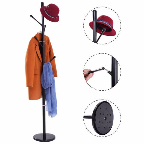 Low-cost simple metal clothes stand with umbrella holder